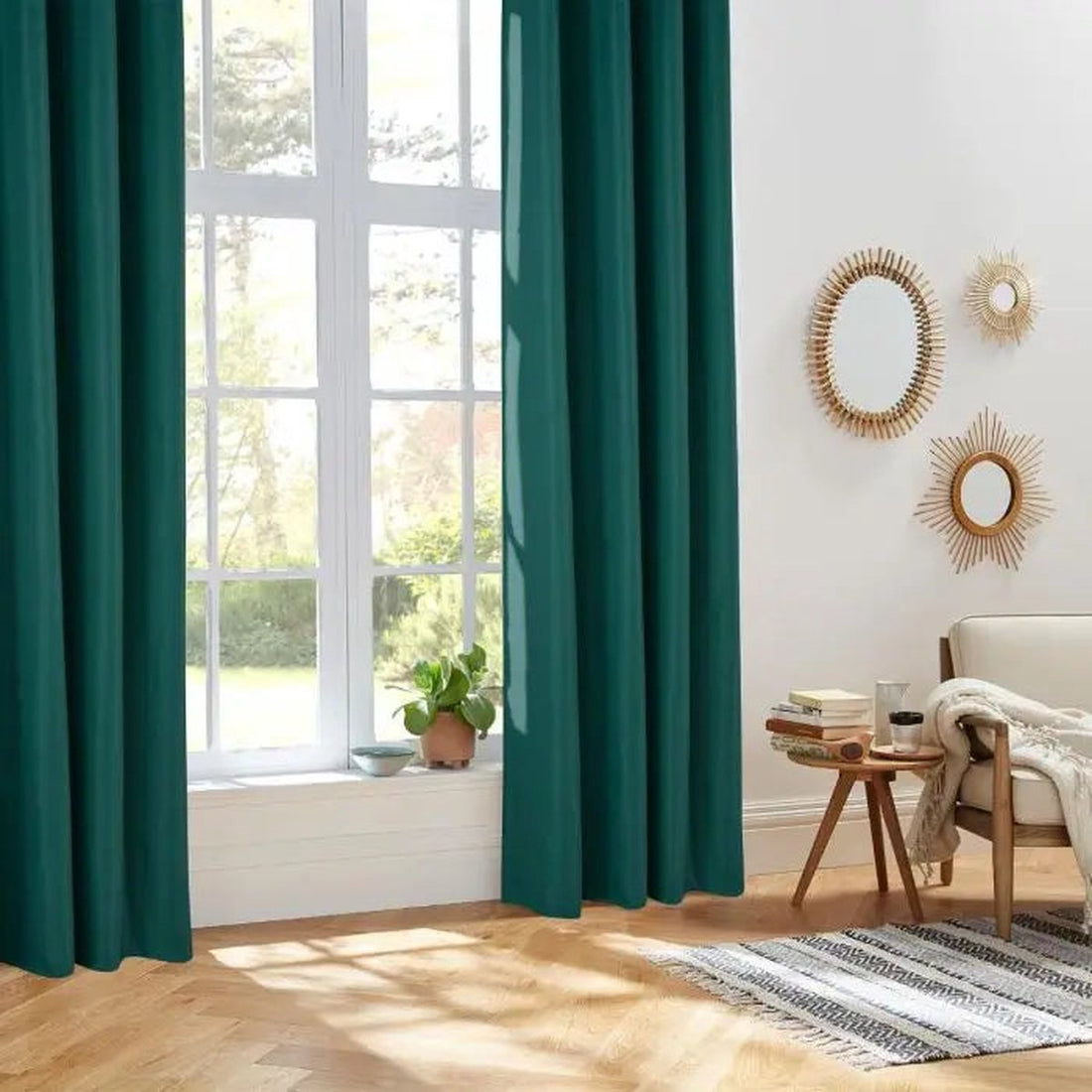 Atmosphera Isa Rideau isolant - Bleu canard - 140 x 260 cm