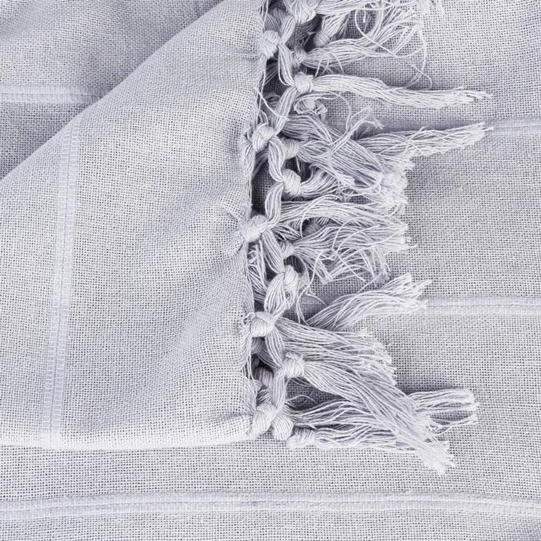 Couvre-lit en coton gris clair 160 x 220 cm
