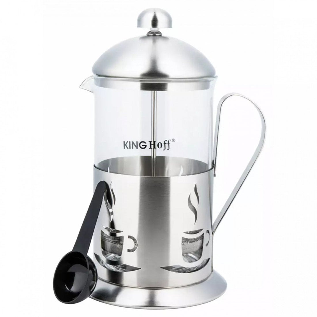 Kinghoff KH-4831 French press – koffie- en theezetter met pers, 600 ml
