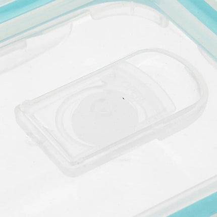 5Five Vershoudbakje met deksel - 2x - glas - luchtdicht - met clips - 14 x 10 x 5 cm - 330 ml