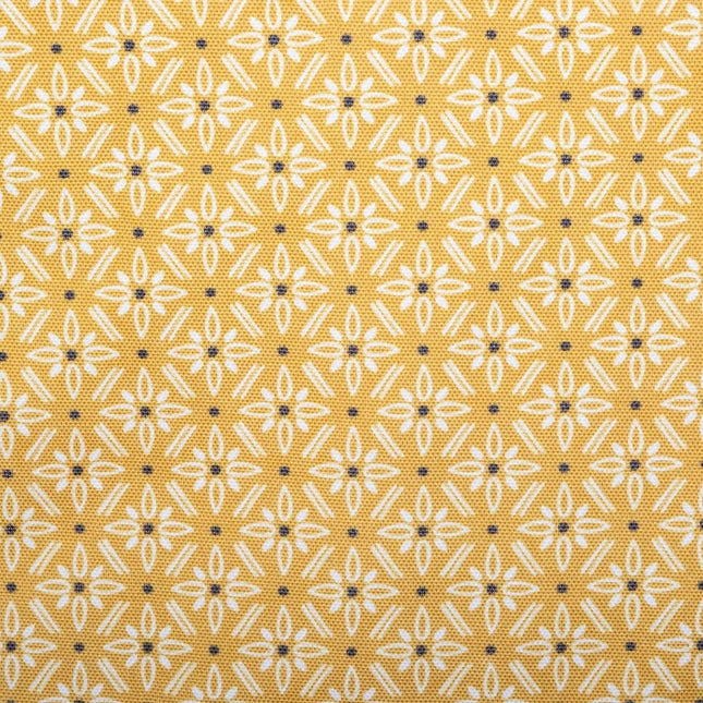 Atmosphera Tischdecke aus Polyester, rechteckig 240 x 140 cm – gelb mit Aufdruck – Esstischdecken