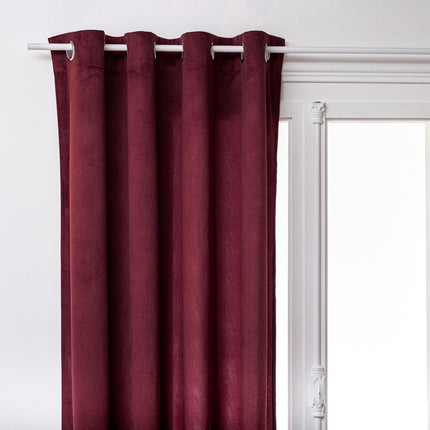 Atmosphera Lilou Vorhang 140 x 260 cm - Fertiggardine mit Ösen - Vorhang Fensterdeko - Granatapfelrot