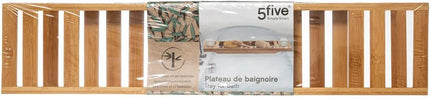 5five - Badewannenablage Bambusholz - 70 x 15 x 4.5 cm