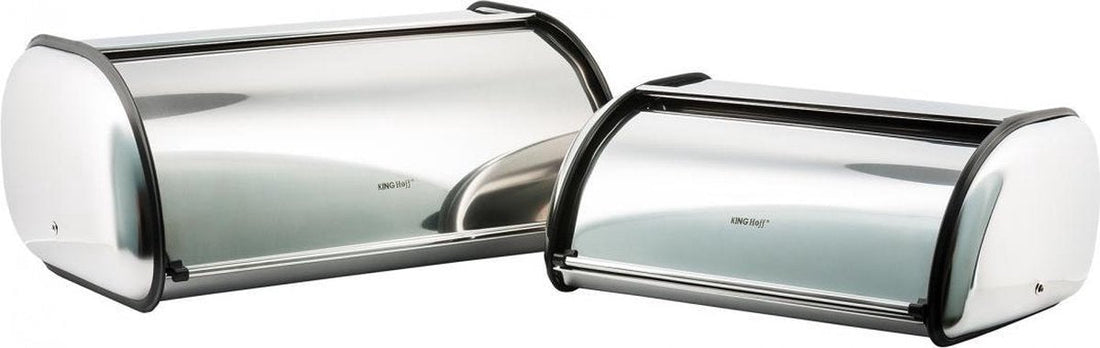 Kinghoff 3201 - boîtes à pain - acier  inoxydable - 43,5 x 27,5 x 18,5 cm et 36 x 24 x 15 cm