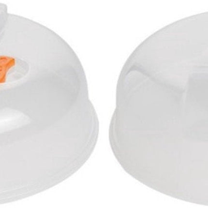 2x Keuken magnetrondeksel/afdekschalen voor eten 26 cm - keukenhulpmiddelen - Magnetron afdekschalen/deksels