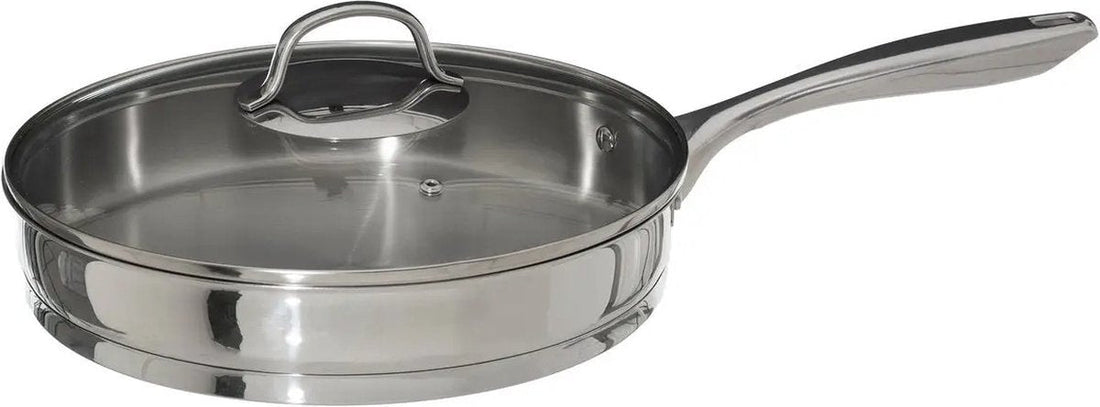 Secret de Gourmet - Sauteuse avec couvercle - Compatible tous feux / sources de chaleur - argent - Dia 28 cm