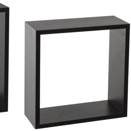 Atmosphera Wandbox Set aus 3 – Schwarz – Wandelement – Standplatte – Holz