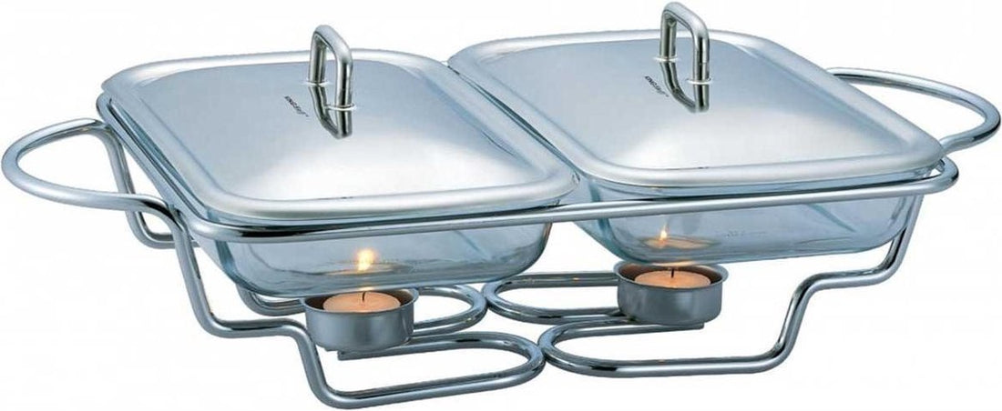 Kinghoff 1412 - double food warmer - chafing dish - stainless steel