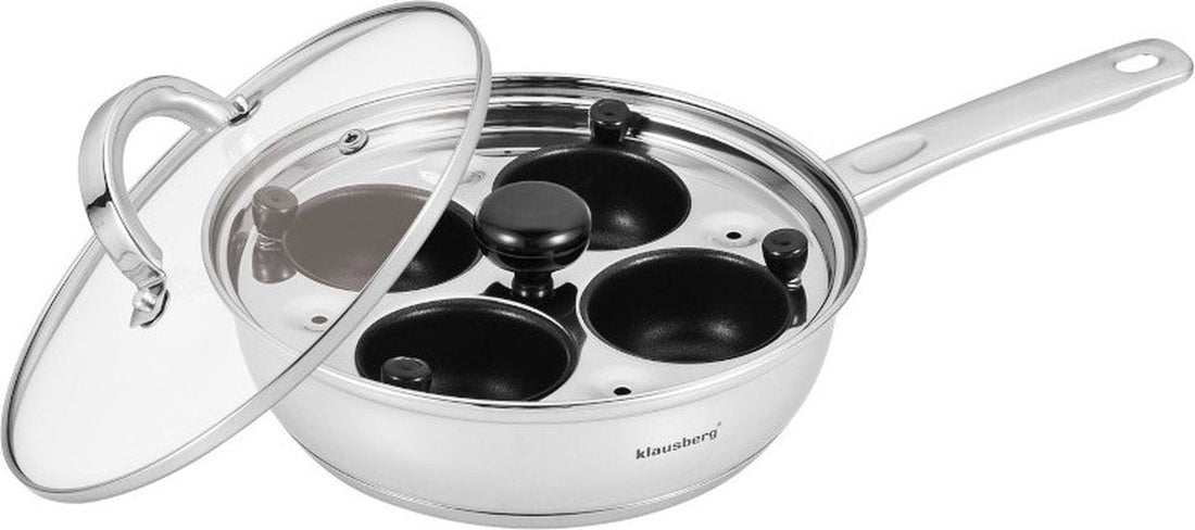 Klausberg 7606 - Egg pan with egg insert - glass lid - ø20 cm