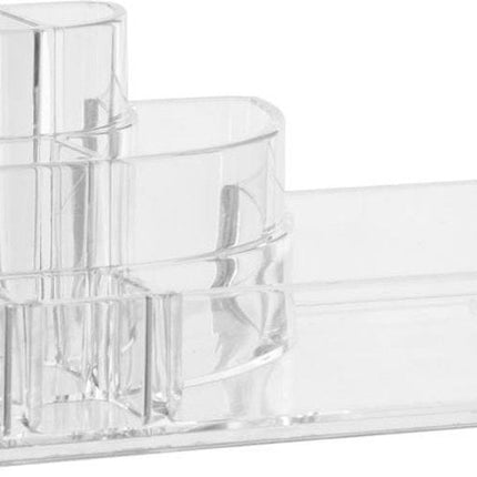 5Five Make-up-Organizer – 9 Fächer – 17,5 x 9,5 cm – transparent – Kunststoff – Nagellackhalter – Make-up-Halter – Organizer