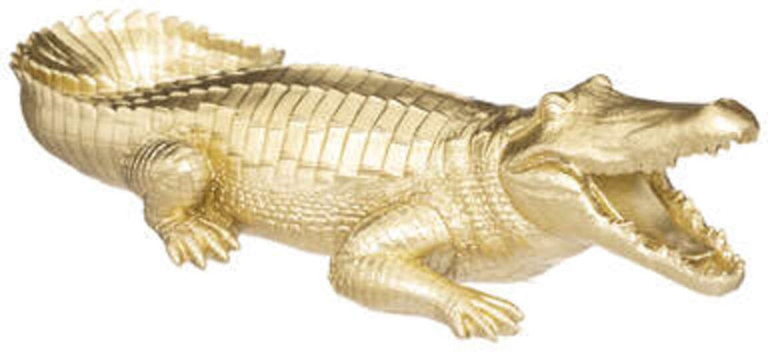 Décoration crocodile Atmosphera - Or - 39 cm