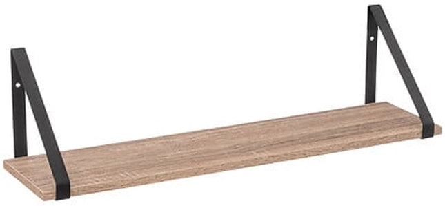 Five Wandregal Aliaj – schwarz/beige – Metall/Holz – 58 x 16 x 15 cm