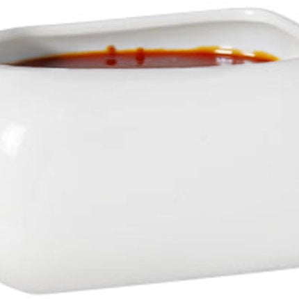 Gemütliche & trendige Soßenkanne - Porzellan - weiß - 250 ml - Ausgießer/Griff - spielerische Form