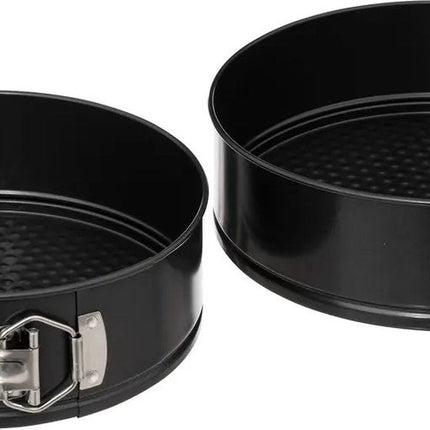 5Five Kuchen backen Backform/Springform/Backgeschirr - schwarz - Metall - Ø 24 und 22 cm - 2-teilig
