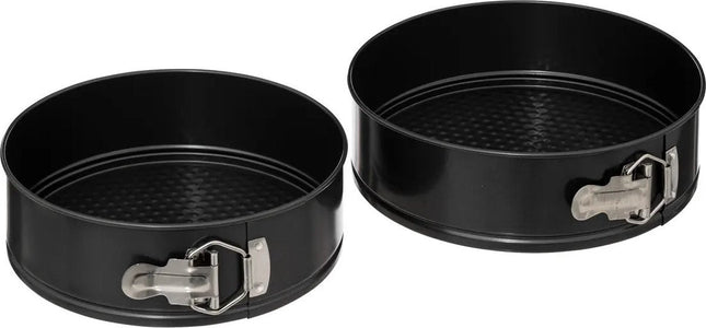 5Five Kuchen backen Backform/Springform/Backgeschirr - schwarz - Metall - Ø 24 und 22 cm - 2-teilig