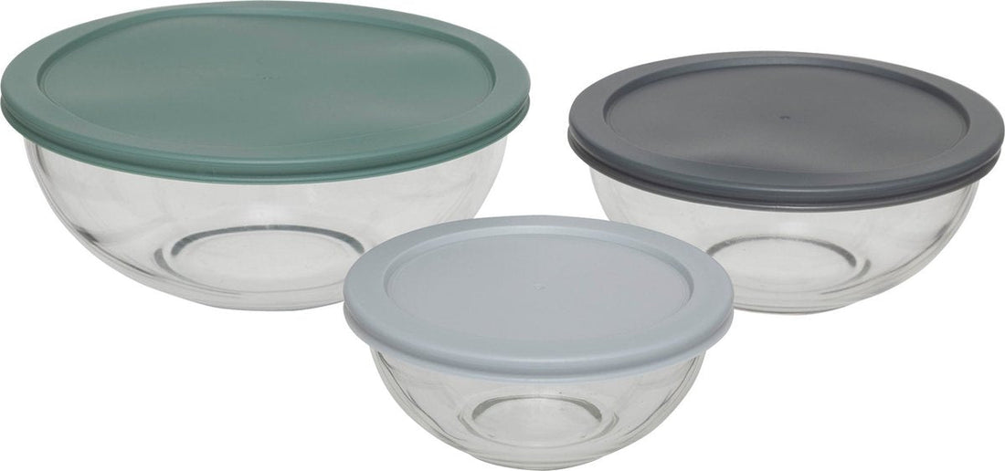 5Five Boîtes de Conservation en Verre - Lot de 3 pièces - Ø23xH9cm - Multi