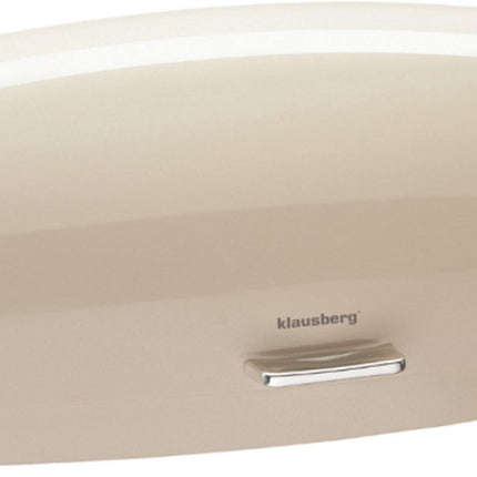 KLAUSBERG Metall Brotkasten - Beige - 45x28,5x17 cm - Brotkasten für moderne Küchen - KB-7932 - Brotaufbewahrungsbox