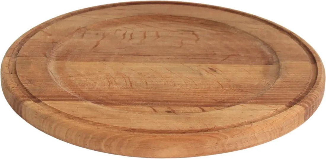 BRIZOLL Serving Pan - Tiered Stand - Grill Pan - with Serving Board - Cast Iron - 18 x 2.5 cm