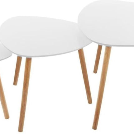 Atmosphera Créateur d'intérieur® Couchtisch 3er-Set - Beistelltisch - weiß - Holz - Eiche - Wohnzimmer