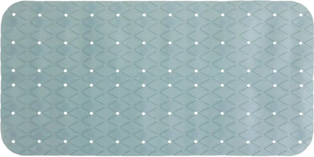 5Five Tapis antidérapant douche/baignoire salle de bain - PVC - bleu glacier - 70 x 35 cm - avec ventouses