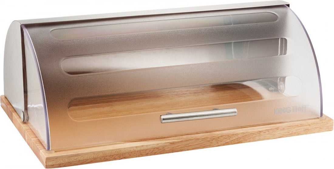 Kinghoff 3210 broodtrommel van bamboe en acryl – 39 x 28,5 x 15 cm