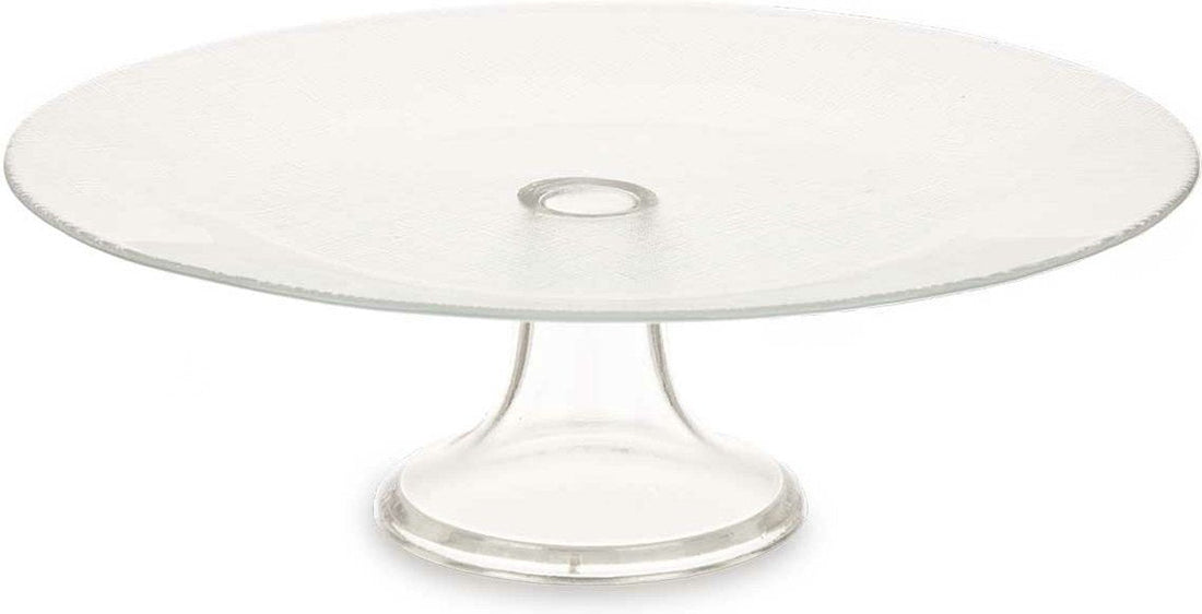 Vivalto Plat à gâteau Crystal - verre cristallin - 10 x 32 cm - sur pied surélevé - présentoirs à gâteaux
