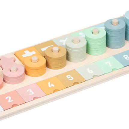 Atmosphera Kids Holzspielblöcke mit Zahlen - 74 Stück - 40x15x7cm - Multi