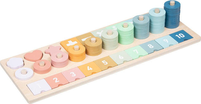 Atmosphera Kids Holzspielblöcke mit Zahlen - 74 Stück - 40x15x7cm - Multi