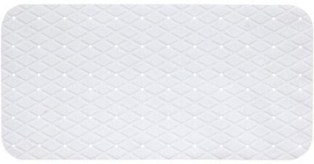Badematte | Badteppich | Duschmatte | PVC Badematte 70 x 35 cm | Antirutsch | Spülbecken Sehr | Weiß - Antirutsch-Duschmatte