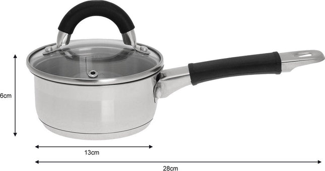 Kinghoff - Stieltopf mit Deckel - Edelstahl - 0,5 Liter