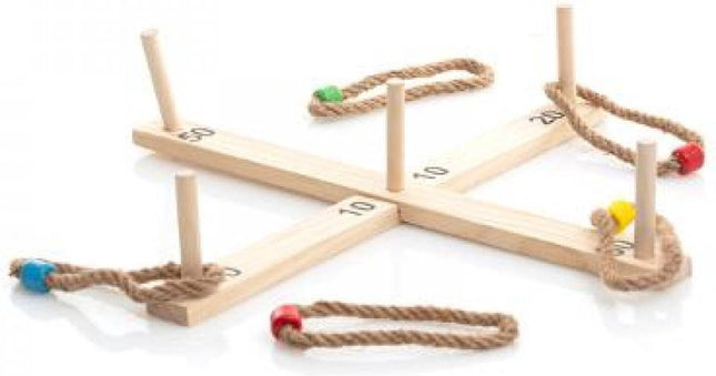 hölzernes Ringwurfspiel