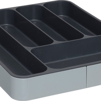 5Five Ausziehbare Besteckschublade XL - 39x5,5x31cm - Grau