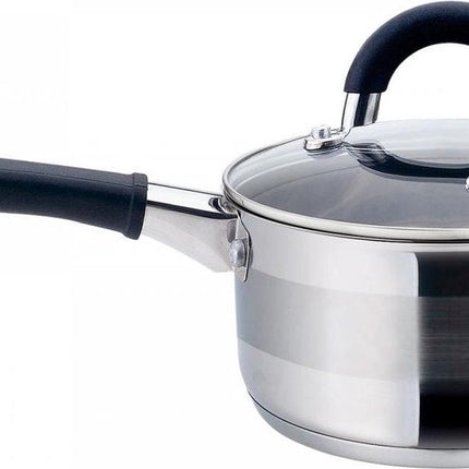 Kinghoff 1256 – Stielkasserolle mit Deckel – Ø18 cm – Edelstahl – 2,1 Liter