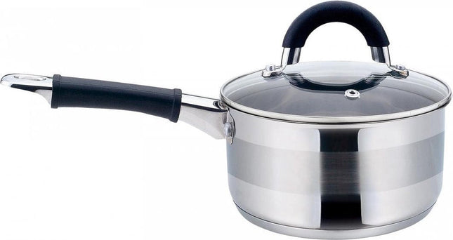 Kinghoff 1256 – Stielkasserolle mit Deckel – Ø18 cm – Edelstahl – 2,1 Liter