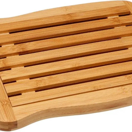 5Five Brotschneidebrett mit Auffangschale – Bambus – Braun – 34 x 26 cm