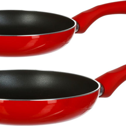 Secret de Gourmet Milano Bratpfannen - Ø 26 und Ø 31 cm - Für alle Herdarten geeignet - Rot/Schwarz