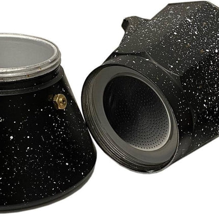 Espressokocher Aluminium - Mokkakanne 12 Tassen – Schwarz