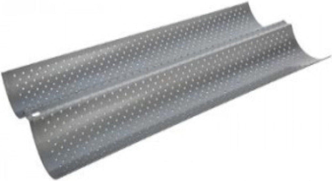 5Five stokbroodmal voor 2 broden – geperforeerde bakvorm van ijzer, 38 x 16 cm