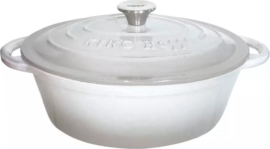 Kinghoff 1521 - cocotte en fonte - Ø24 cm - 4L - gris - émaillée