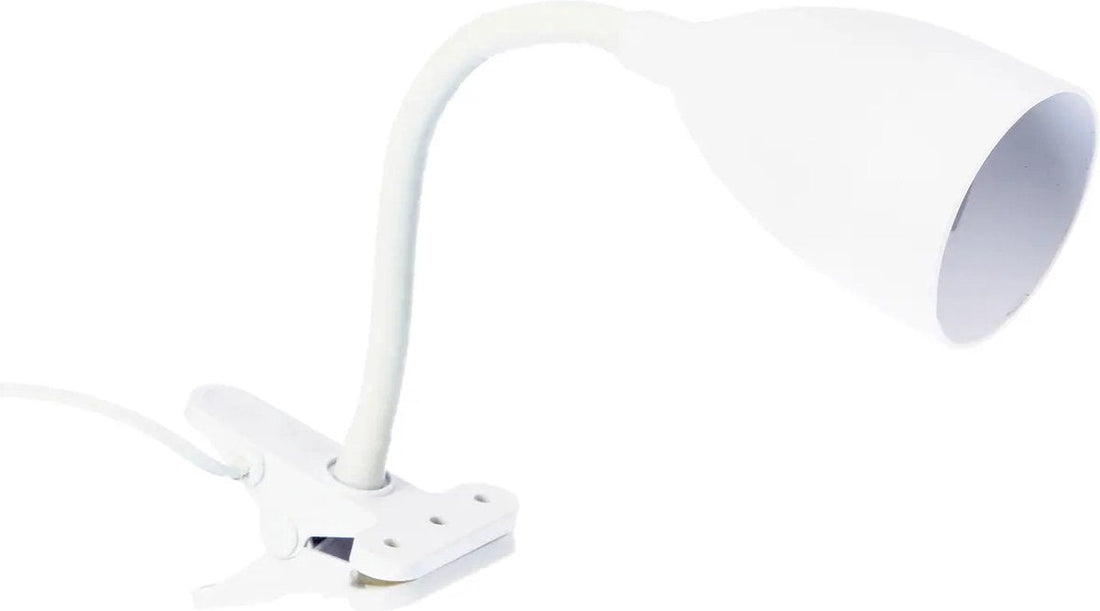Atmosphera bureaulampje met klem, wit – buigbaar leeslampje, 43 cm