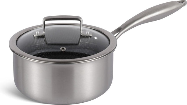 Edënbërg Exclusive Line - Stielkasserolle Keramik - 16 cm - 3-lagige Antihaftbeschichtung