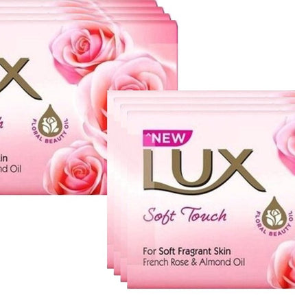 Lux Seife - Soft Touch - Rosen & Mandelöl - Vorteilspackung 8 Stück