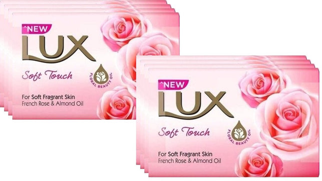 Lux Seife - Soft Touch - Rosen & Mandelöl - Vorteilspackung 8 Stück