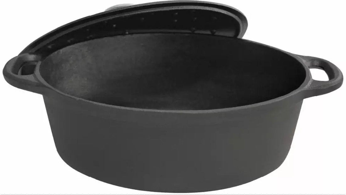 Kinghoff 1531 - Cocotte - 6,2L - Fonte - toutes sources de chaleur - 33 cm - ovale