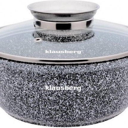 Klausberg 7525 - Kochtopf mit Deckel - marmorgrau - 24 cm - 6,2 Liter