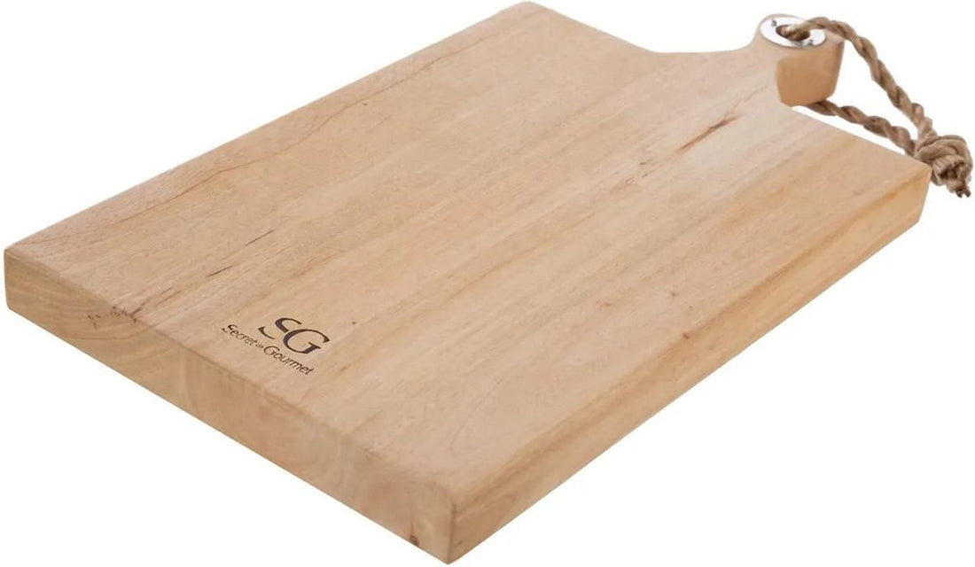 5Five Planche à découper avec poignée - 48 x 26 cm - bois de manguier - Planche de service - Planche à pain