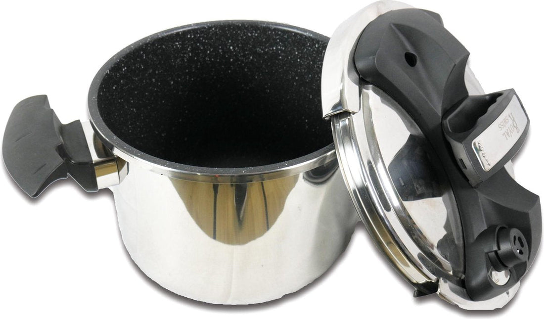 Royal Swiss Pressure Cooker With Marble Coating 8 Liters