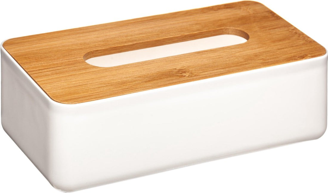 Wooden tissue box - White - Fits all tissue sizes -
