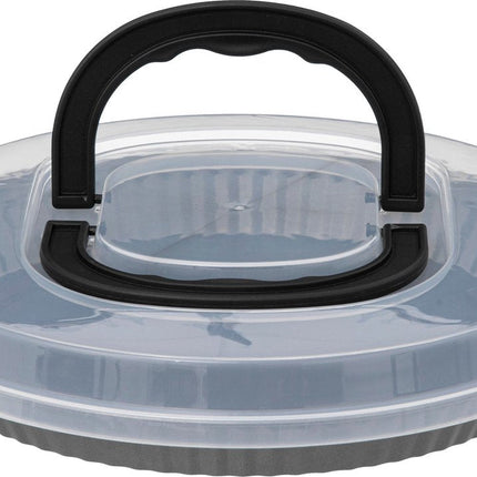 Secret de Gourmet Kuchenform mit Deckel D33/34x7cm - Innenmaß 32,5/34cm - Grau