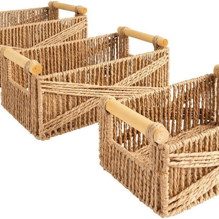 Atmosphera Eugène opbergmanden - Set van 3 stuks - 26/31/36cm - Beige